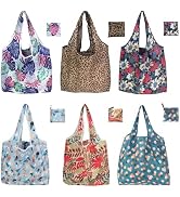6 Pack Reusable Grocery Bags Heavy Duty with Handles, Reusable Shopping Bags for Women, Foldable,...