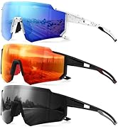 gesruny Polarized Sport Sunglasses for Men and Women, Lightweight TR90 Sun Glasses with UV Protec...