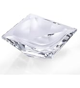KAMMAK Crystal Glass Fruit Bowl, Luxury Centerpiece Glass Bowl, Hand Blown Decorative Dessert Pla...