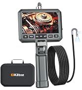 DXZtoz 3rd Gen Articulating Borescope, 6.5mm Dual-Lens Slim Probe, Two-Way 210°Rotate Industrial ...