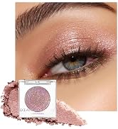 Jolilab Glitter Eyeshadow, Metallic Shimmer Single Eye Shadow, Pink Opal | Glitter sparkle and me...