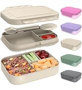 Caperci Stackable Bento Lunch Box for Adult & Teens - Reinforced Leak-Proof Lunch Container 4-Com...