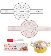 SMARTAKE 2-Pack Silicone Bread Sling for Dutch Oven, Reusable Bread Baking Mats with Long Handles...