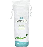 Organyc 100% Organic Cotton Rounds - Chemical Free, For Sensitive Skin (70 ...