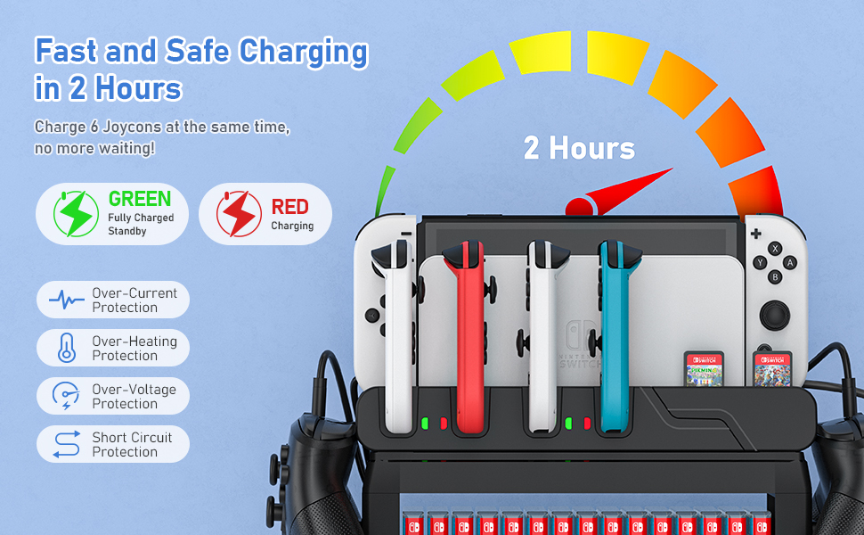 Switch Games Organizer Station switch controller charger
