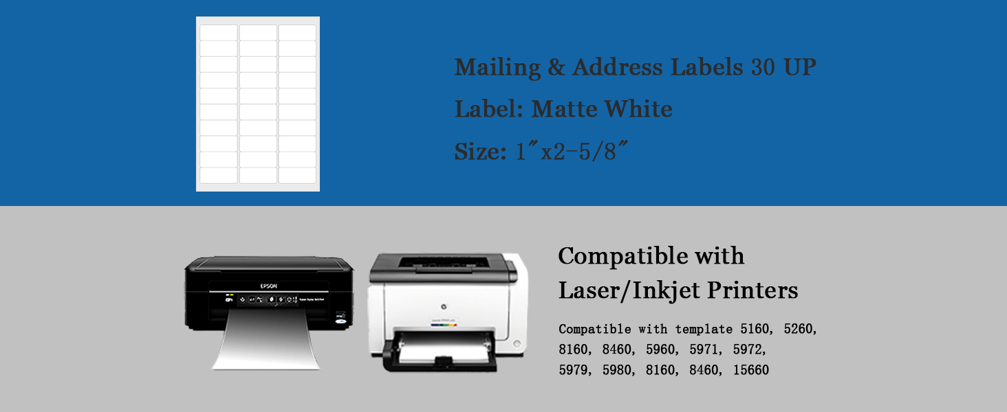 Address labels 30 per sheet
