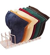 LTLUTU Rose Gold Hat Stand & Cap Organizer | 9-Hat Rack, Sturdy Metal Baseball Cap Holder | Rust-...