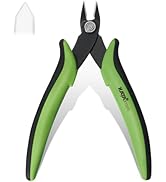 KATA Micro Flush Cutters, 5-inch Precision Wire Cutter, Anti-Slip Side Cutting Pliers for Electro...