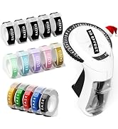 EazeID Embossing Label Maker with 15PK Color Tapes, Vintage Embossed Label Maker Manual, Retro 3D...