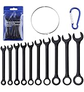 GOLD DEER 10PCS Mini Wrench Set Standard Metric 4mm-11mm Ignition Wrenches Open End and Box End C...