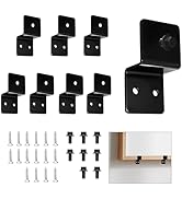 8 PCS Black Z Brackets, Double Angle Clip Bracket for Wood Shelves Fixing, Adjustable Z Shape Rig...