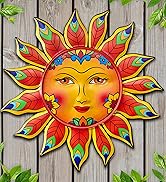 outdoor metal sun wall decor