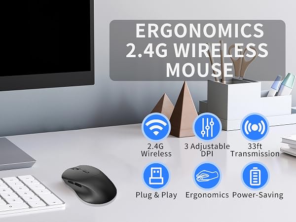 ERGONOMICS2.4G WIRELESS MOUSE