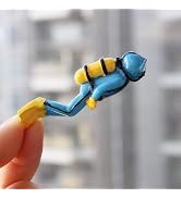 Pxiryanlow Blue Miniature Divers Figurines, Cute Lifelike Resin Divers Treasure Box Ornament Aqua...