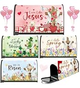 Inisajace Bible Mailbox Covers Magnetic Standard Size 18" X 21", 4PCS Valentines Day Spring Easte...