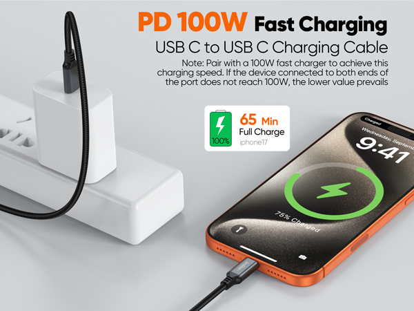 usb c long charging cable