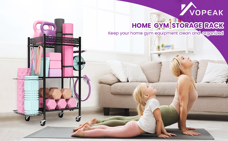 Home gym storage rack