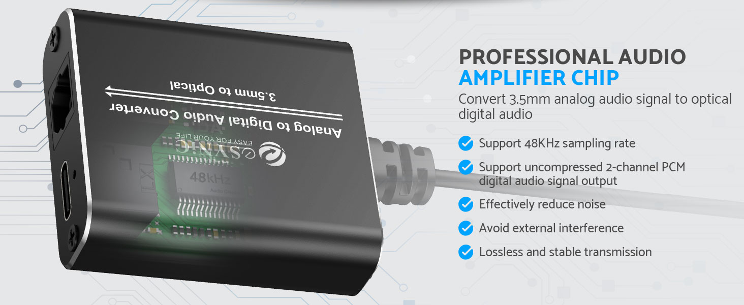 3.5MM TO OPTICAL AUDIO cPNVERTER