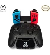 PowerA Controller Charging Base for Nintendo Switch, Black, Wireless Controller charging, Charge,...