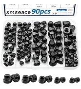 smseace 90Pcs 304 Stainless Steel SAE Acorn Nuts Assortment Kit 7-Sizes 6#32 8#32 10#24 10#32 1/4...