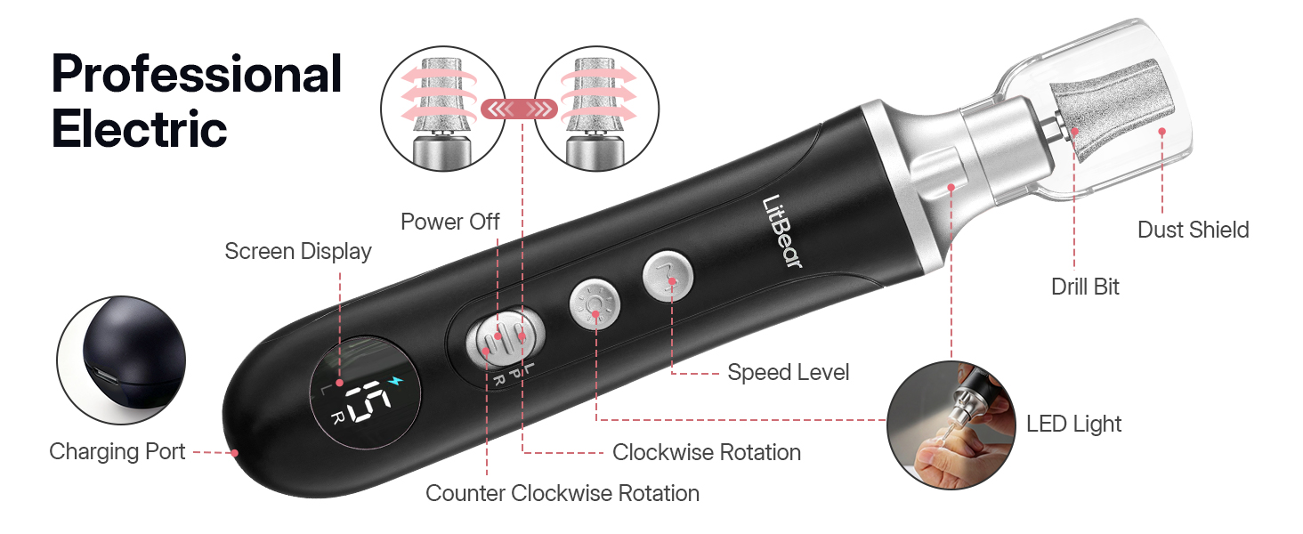 nail grinder black
