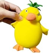 Super Stretchy Desk Toys, Soft Squishy Yellow Duck Squeeze Toys, Stress Relief Fidget Toys Adults...