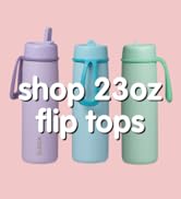 23oz insulated water bottles with flip top - keeps cool for 44 hours