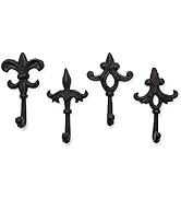 GASARÉ, Key Holder for Wall Mount, Cast Iron Key Hook, Fleur de Lis Design, Screws and Anchors, L...