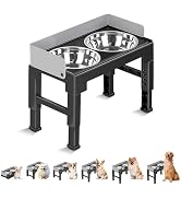 Marchul Elevated Dog Bowls for Medium Large Dogs, 6 Height Adjustable Dog Bowl Stand 3.1''/ 8.7''...