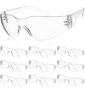 Mkobon 10 Pack Clear Safety Glasses for Men Women, ANSI Z87.1 Certified Scratch & Impact Resistan...