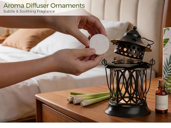 Candles with Metal Lantern Holder
