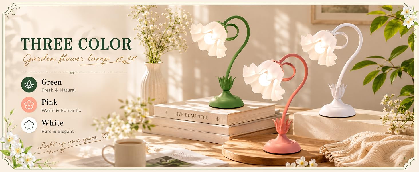 pink flower lamp reading lamps for bedside table vintage flower table lamp living room lamp