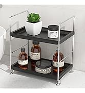 NLBTW 2 Tier Bathroom Organizer Countertop,Kitchen Spice Rack or Makeup Shelf Vanity Perfume Skin...