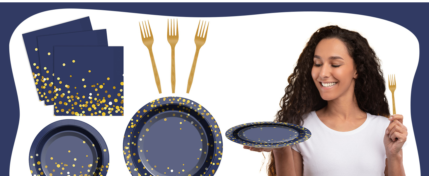 Blue and Gold tableware