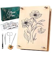 Aboofx Large Flower Press Kit for Adults,10.8"x6.9" 6 Layers Wooden Flower Pressing Kit for Press...