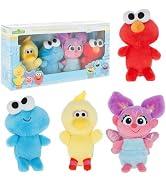 Kids Preferred Sesame Street Elmo, Cookie Monster, Abby Cadabby & Big Bird Plush Toys for Toddler...