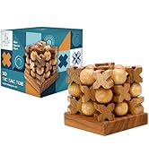 BSIRI 3D Wooden Tic Tac Toe Rustic Coffee Table Decor Unique Gifts for Special Occasions Fun for ...