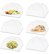 FOOEN (6 Pack) Pop-Up Outside Picnic Mesh Food Covers Tent Umbrella for Outdoors and Camping Food...