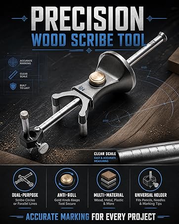 VISLONE Wood Scribe Tool Wheel Marking Gauge woodworking tool