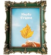 Pewery Vintage Picture Frame 5x7, Antique Photo Frame Made of Resin and High-Definition Glass for...