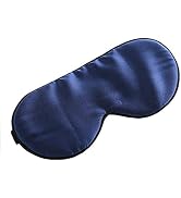 Silk Eye Mask with Adjustable Strap, Satin Blackout Sleeping Mask for Men&Women, Comfortable Blin...