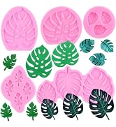 ZiXiang Tropical Leaf Silicone Mold Monstera Leaves Fondant Molds For For Cake Decoration Cupcake...