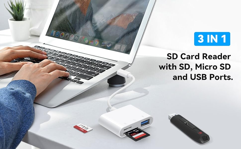 3 In 1SD Card Reader for Mac