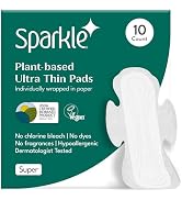 Sparkle Pads for Women, Plant-Based Ultra Thin Pads Designed for Sensitive Skin, Feminine Care, S...