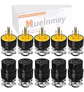 Muelnmey 5 Set Extension Cord Ends Electrical Replacement Plug & Connector NEMA 5-15P & 5-15R 15A...