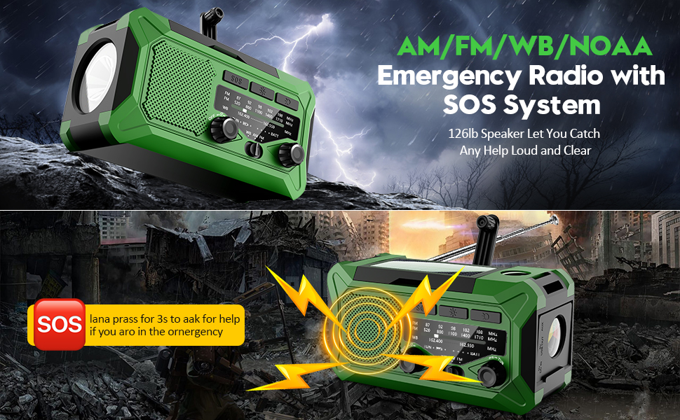 Toolchums Solar Radio Emergency Handcrank