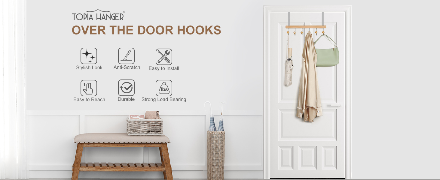 TOPIA HANGER OVER THE DOOR HOOKS