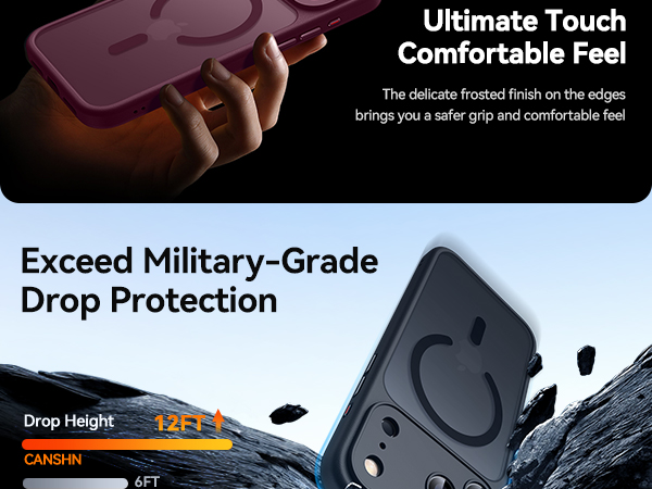 Full Coverage Camera Protection Magnetic Shockproof Compatible with iPhone 18 Pro Case 6.3 inch