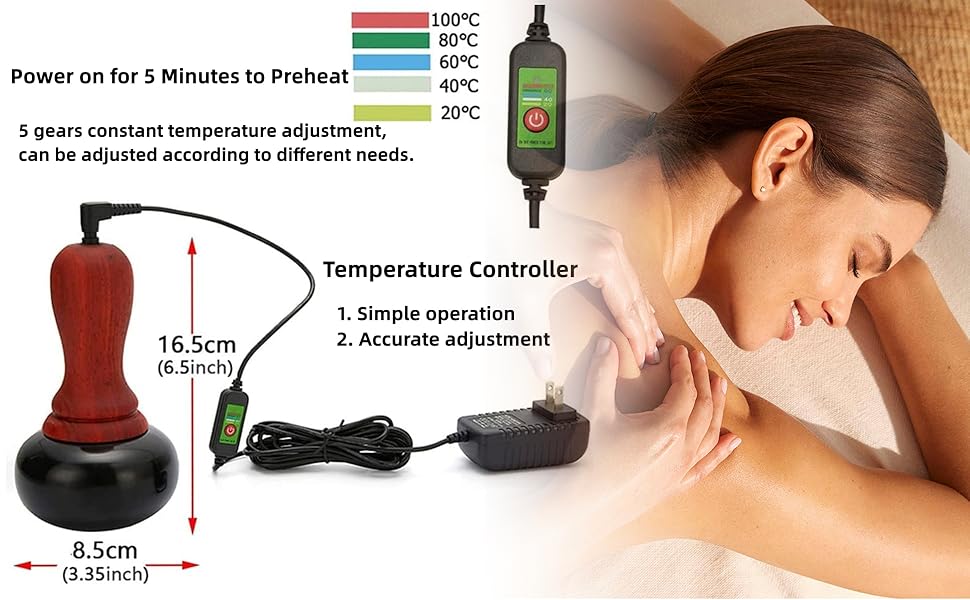 ,Electric Body Massager with Temperature Adjustment