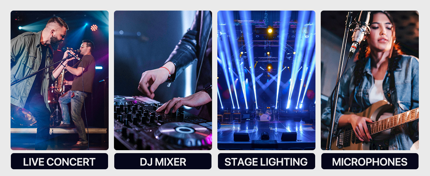 XLR male to female cable for studio recording, live performances, and podcasting